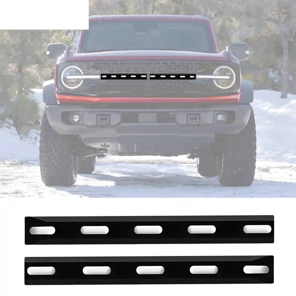 2021-2026 Ford Bronco 2/4 Door Front Bumper Grille Lights Black