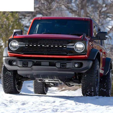2021-2026 Ford Bronco 2/4 Door Front Bumper Grille Lights Black