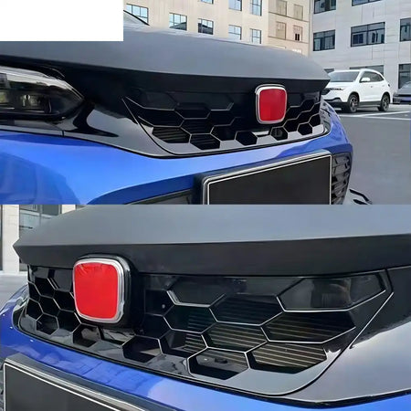 2022-2024 Civic Hatchback & SI OE Style Front Upper Grille Gloss Black