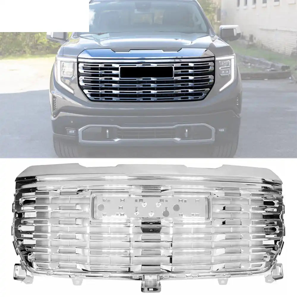 2022-2024 GMC Sierra 1500 Chrome Denali Style Front Hood Grille Grill