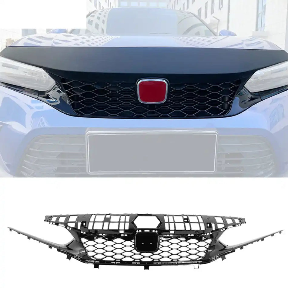 2022-2024 Honda Civic Hatchback Car Grill Type R Style Gloss Black ABS
