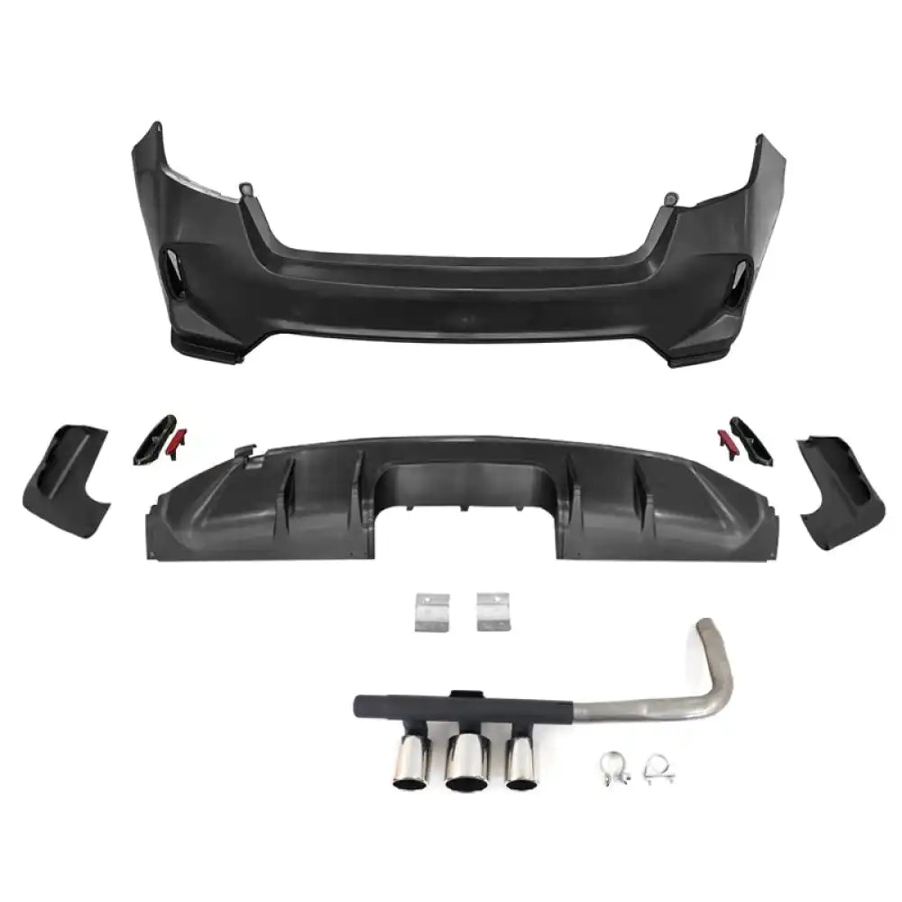2022-2024 Honda Civic LX Sport Rear Bumper Cover Set + Exhaust Pipe