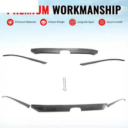 2022-2024 Honda Civic OE Carbon Fiber Print Bumper Grille Cover ABS Carbon Fiber Print