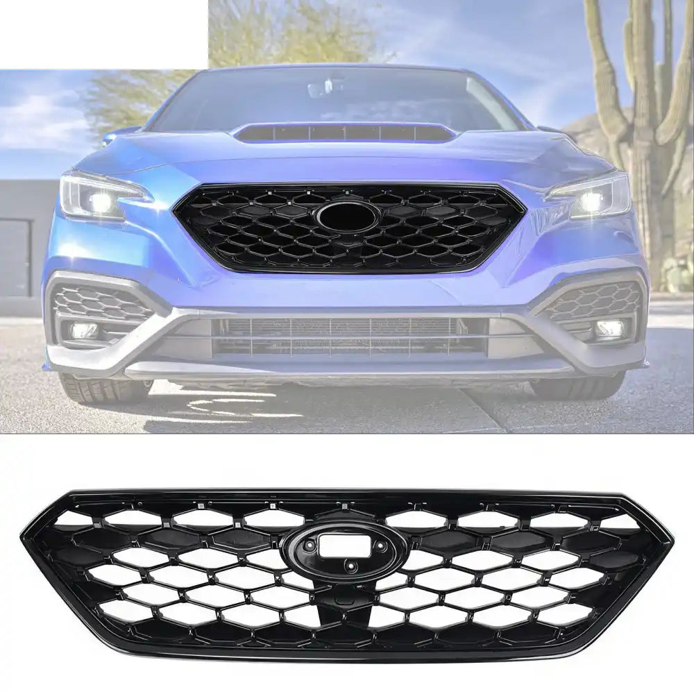 2022-2025 Subaru WRX JDM 1 Style Gloss Black Front Bumper Grille ABS