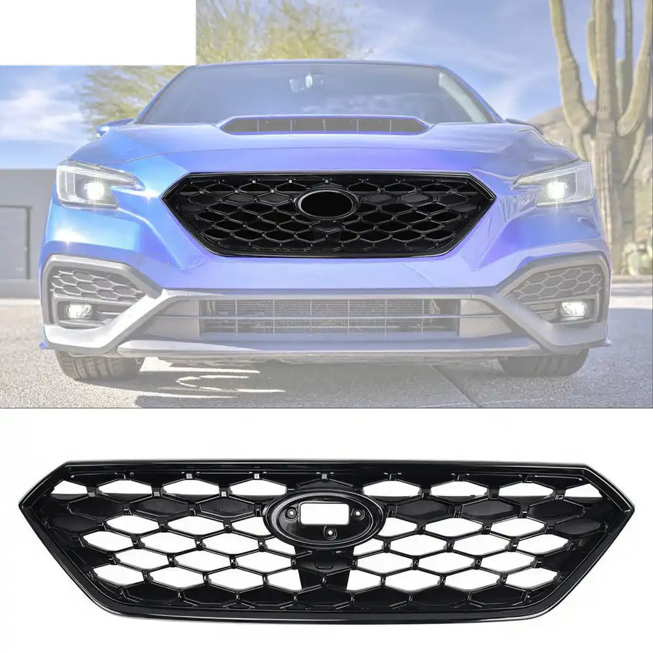 2022-2025 Subaru WRX JDM 1 Style Gloss Black Front Bumper Grille ABS