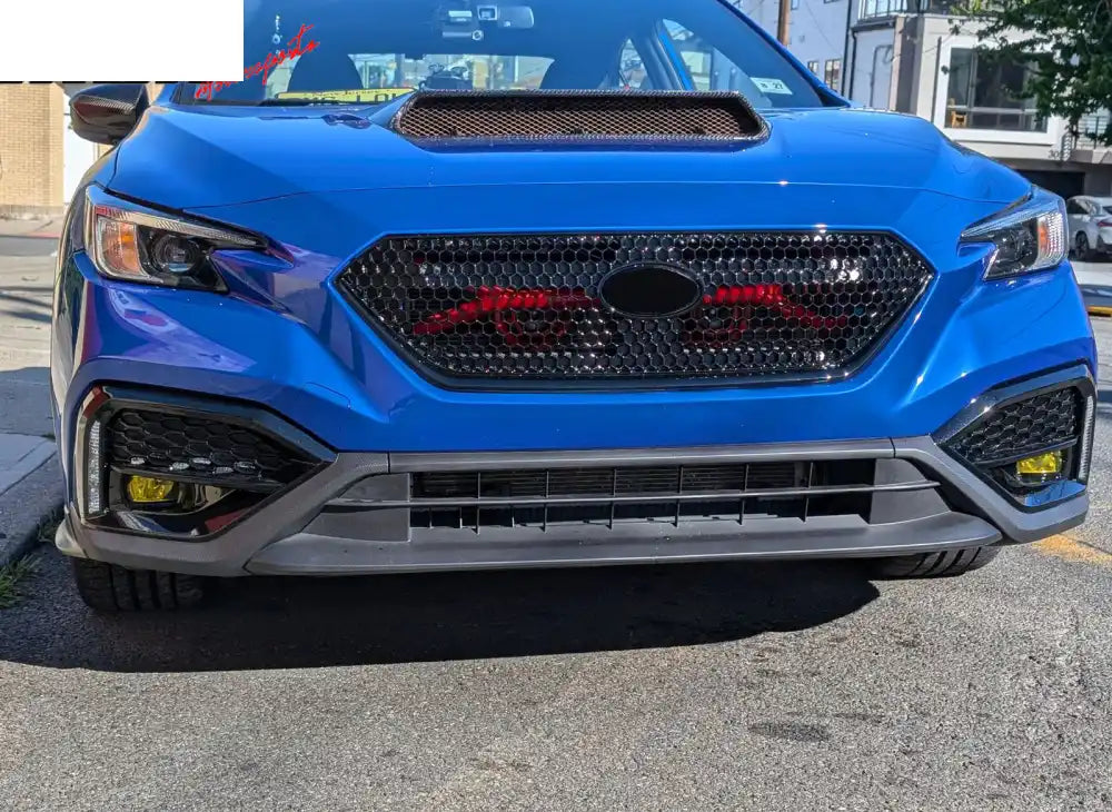 2022-2026 Subaru WRX Gloss Black Honeycomb Front Bumper Grille ABS Honeycomb Style