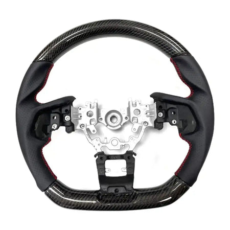 2022-2026 Subaru WRX Steering Wheel CF Leather Carbon Fiber with Red Ring & Perforated Leather / Carbon Fiber &