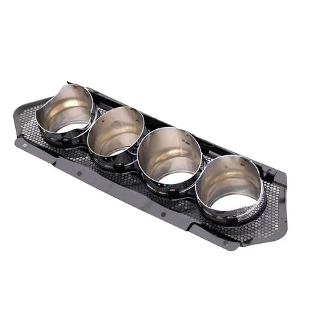 2023-2025 Chevy Corvette C8 OE Style Silver Exhaust Tips Grilles Iron