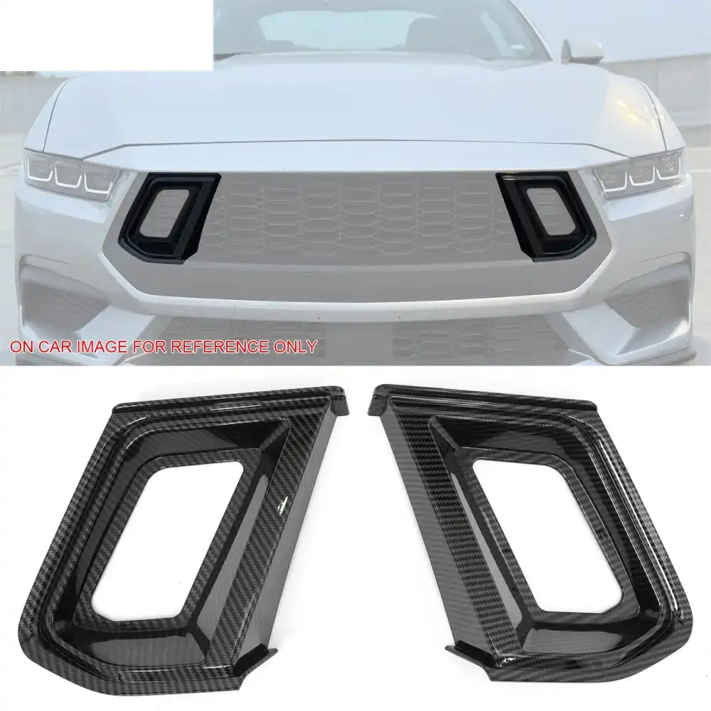 2024-2026 Ford Mustang Ecoboost GT Style Upper Grille Insert ABS Carbon Fiber Print