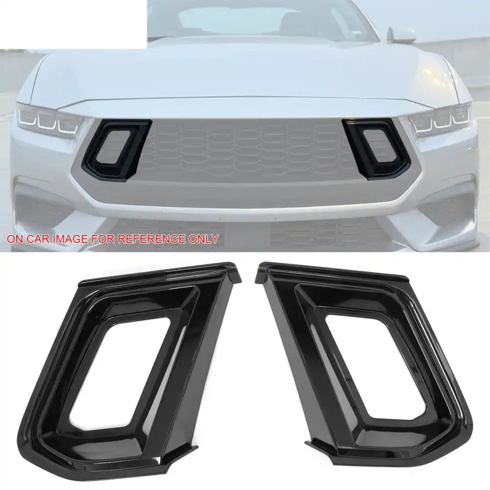2024-2026 Ford Mustang Ecoboost GT Style Upper Grille Insert ABS Gloss Black