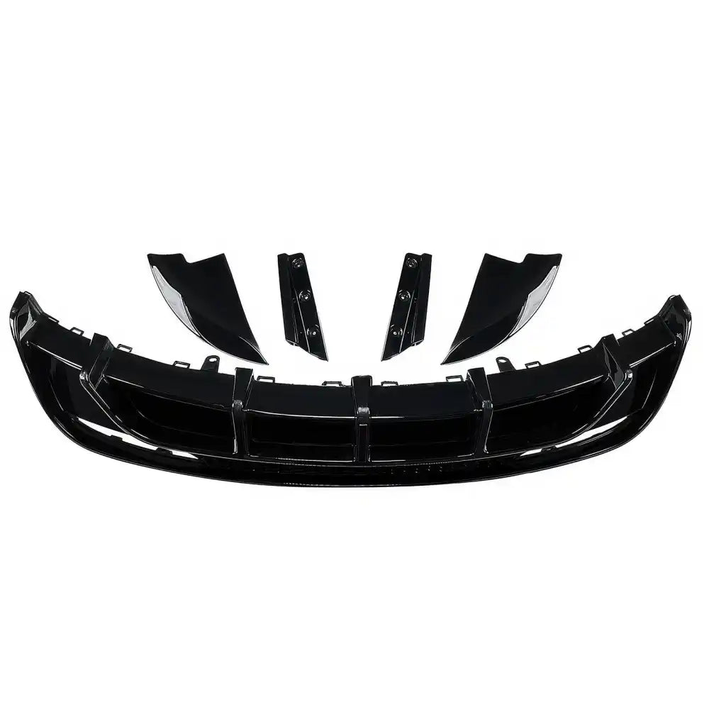 2024-2026 Tesla Model 3 5PCS Rear Bumper Lip Diffuser W/LED Light Lower Valance Exterior Auto Parts Painted Gloss Black