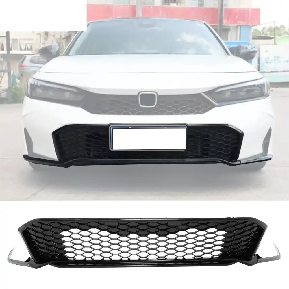2025-2026 Honda Civic Gloss Black Type R Front Lower Upper Grilles ABS