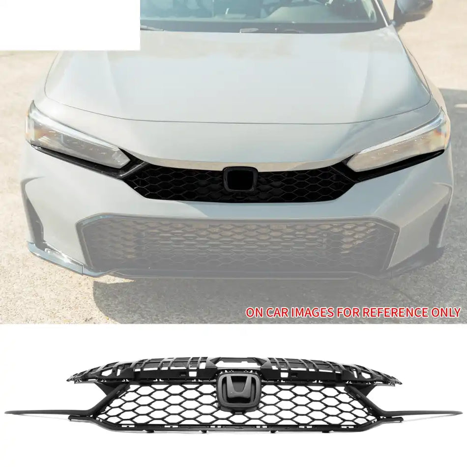2025-2026 Honda Civic Matte Black Type R Front Bumper Upper Grille ABS Matte Black