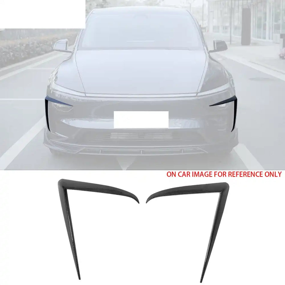 2025-2026 Tesla Model Y Juniper Fog Light Eyelid Carbon Fiber Print Trim