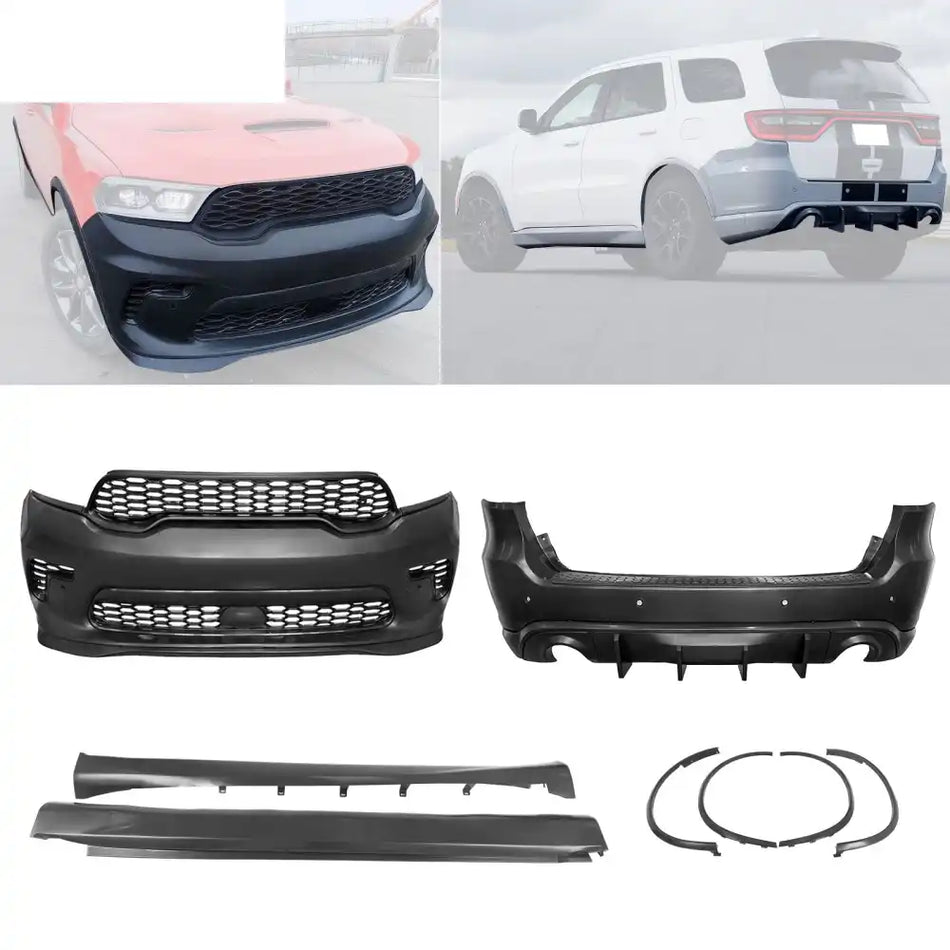 21-24 Dodge Durango Front Rear Bumper Cover Hellcat Style V2 Diffuser