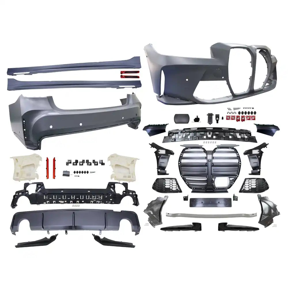 23-26 G20 330i Front Rear Bumper + Ambient Light Side Skirt (M3 Style)