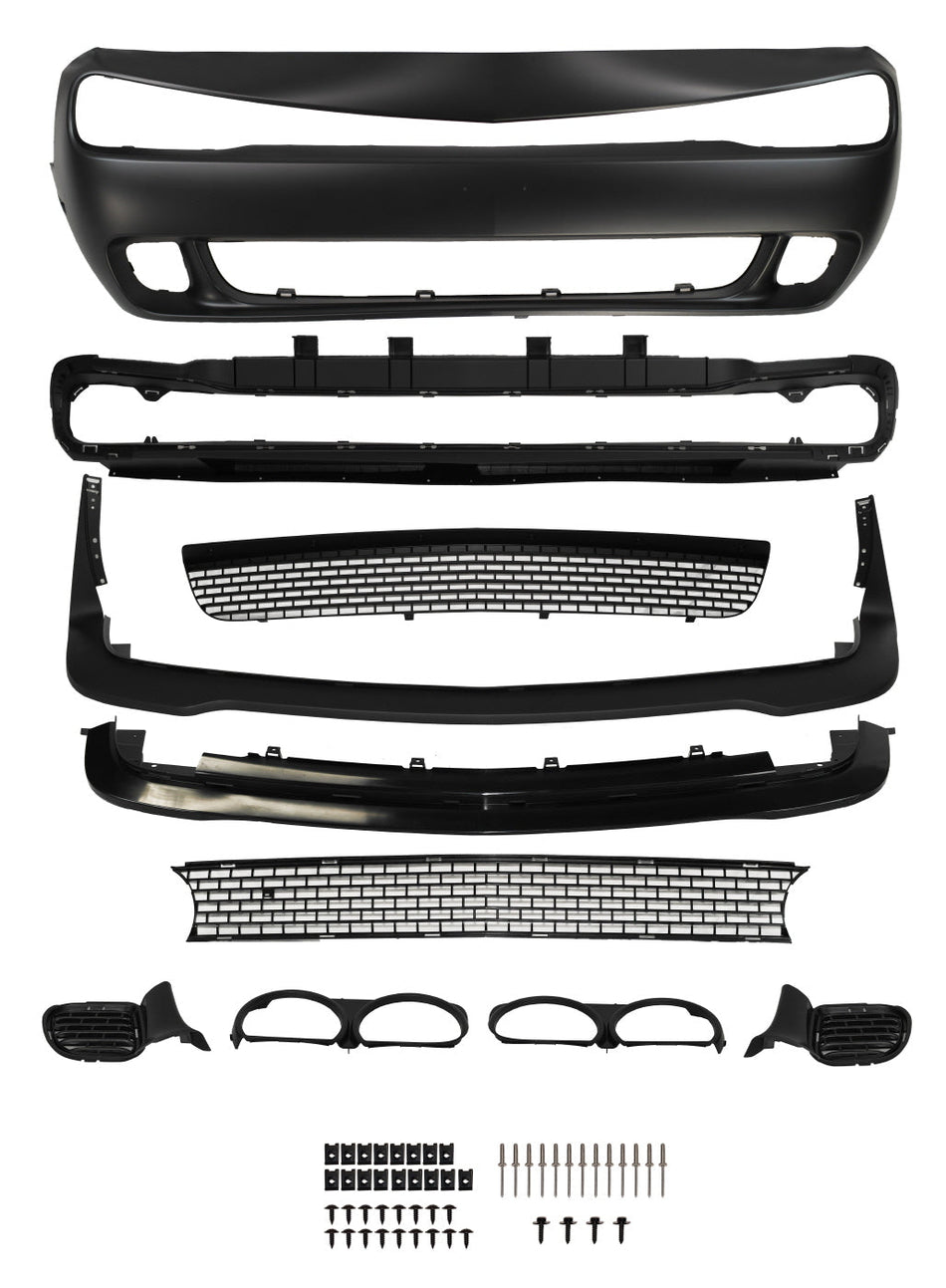 2015-2023 Dodge Challenger SRT Hellcat Style Front Bumper W/ LIP