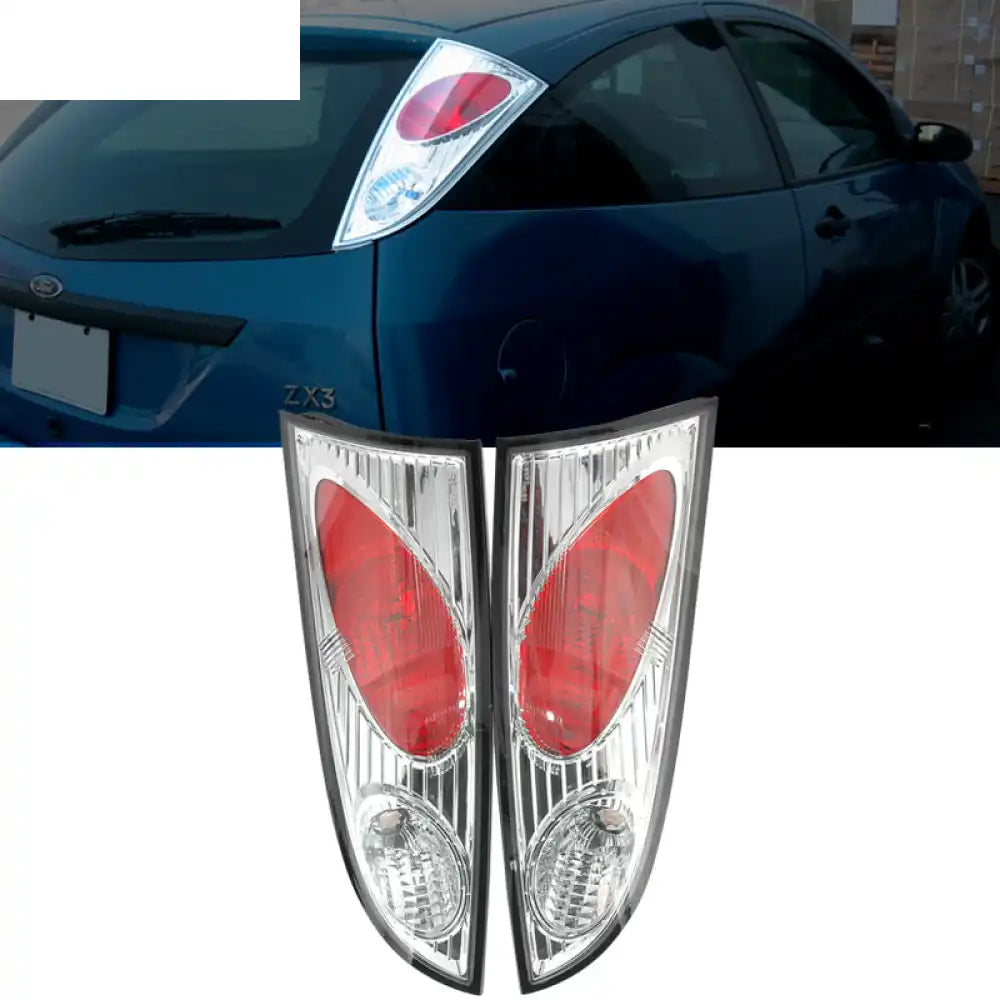 Fits 00-04 Ford Focus Hatch 5Dr Chrome Altezza Tail Lights