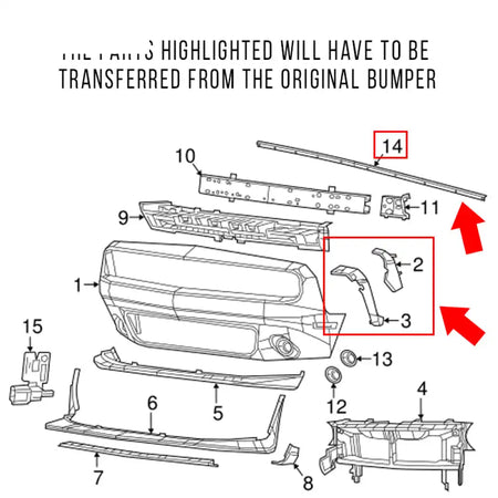 Fits 08-14 Challenger Front Bumper Lip Fender Flare Headlights