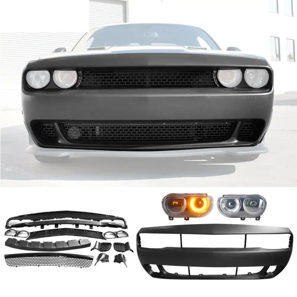 Fits 08-14 Dodge Challenger Front Bumper w/ Headlights - PP