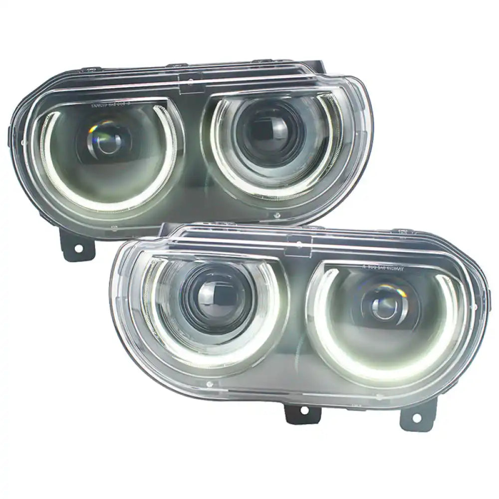 Fits 08-14 Dodge Challenger Headlights w/ Sequentail Dual Beam