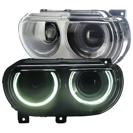 Fits 08-14 Dodge Challenger Headlights w/ Sequentail Dual Beam