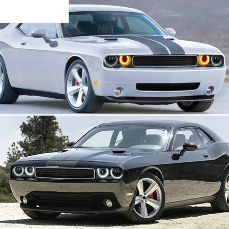 Fits 08-14 Dodge Challenger Headlights w/ Sequentail Dual Beam