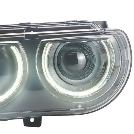 Fits 08-14 Dodge Challenger Headlights w/ Sequentail Dual Beam