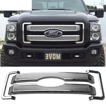 Fits 11-16 Ford F250 350 450 Platinum Moulding Front Mesh Grill