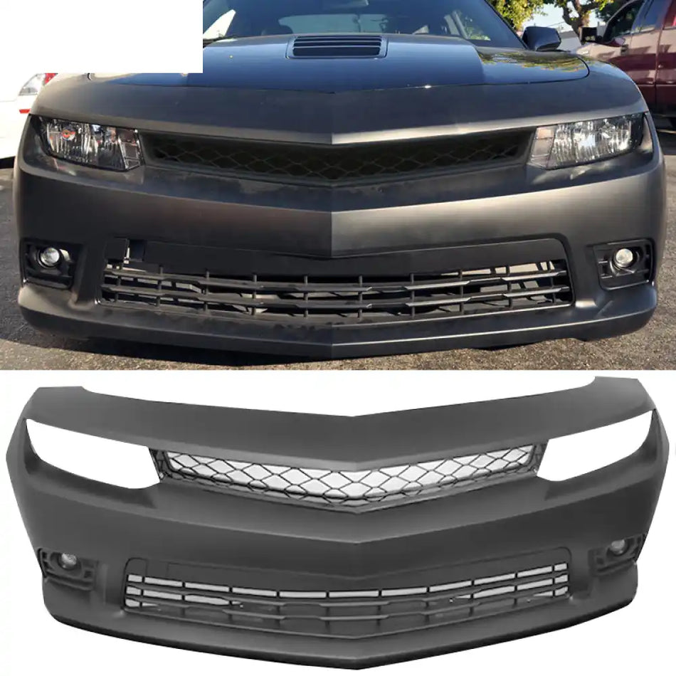 Fits 14-15 Chevrolet Camaro SS PP Front Bumper w/Foglight Upper Grille