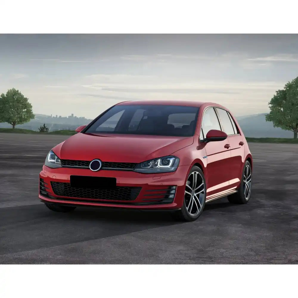 Fits 15-17 Golf MK7 Mesh GTI Red Trim Front Grille Logo Badge Base