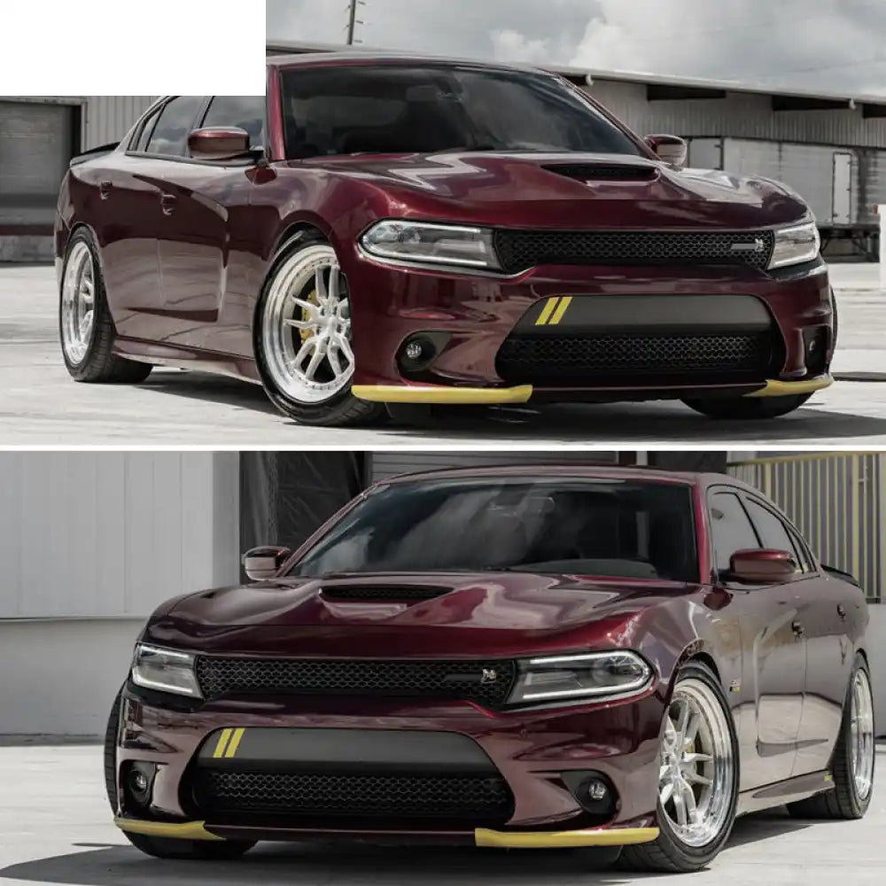 Fits 15-23 Charger Color SRT8 PP Front Bumper + Fog Cover + Foglight