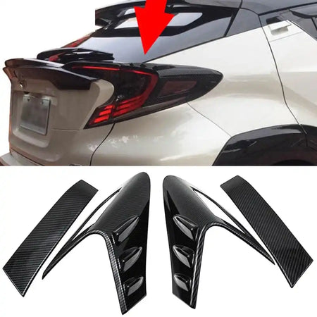 Fits 17-18 Toyota C-HR MD 4 Piece Rear Taillight Covers CF Print