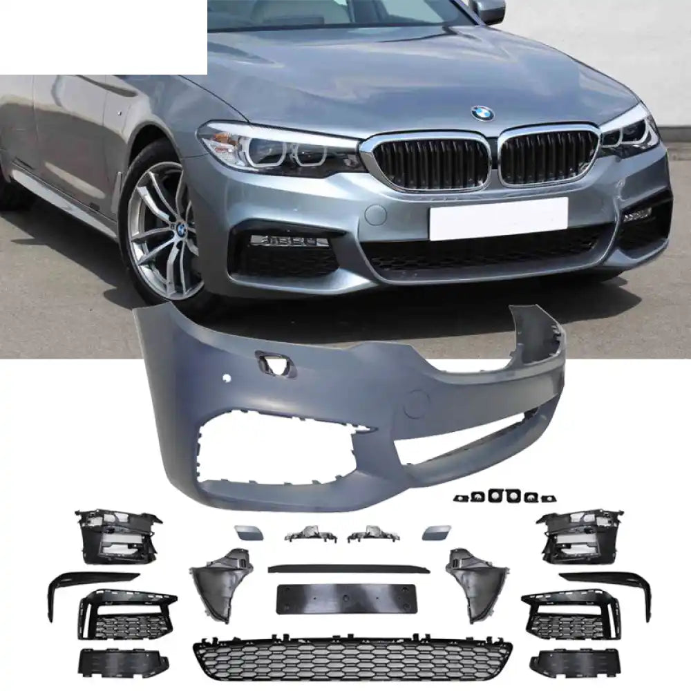 Fits 17-20 BMW G30 MT Front Bumper Fog Cover Grille - PP