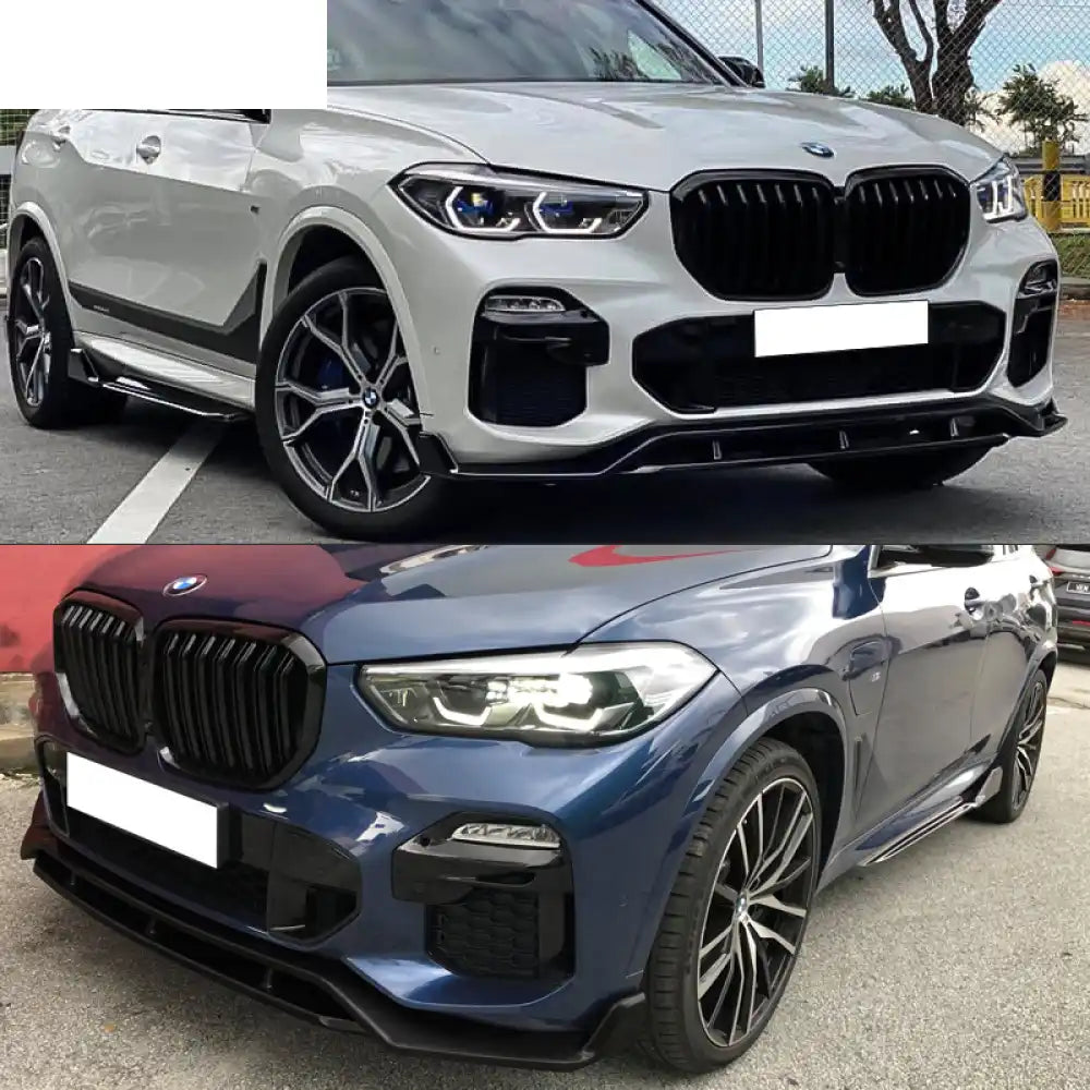 Fits 19-21 BMW G05 X5 M Sport Front Bumper Lip Spoiler 4pc Gloss
