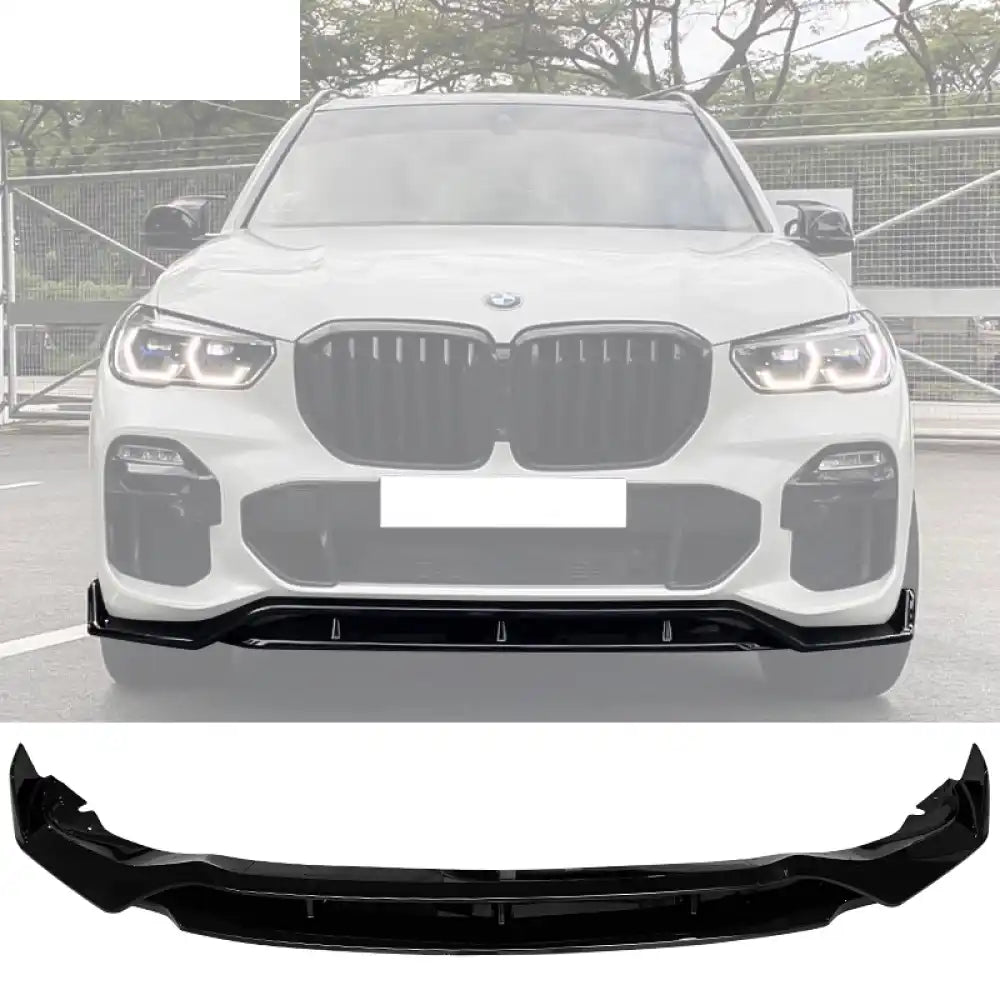 Fits 19-21 BMW G05 X5 M Sport Front Bumper Lip Spoiler 4pc Gloss Gloss Black
