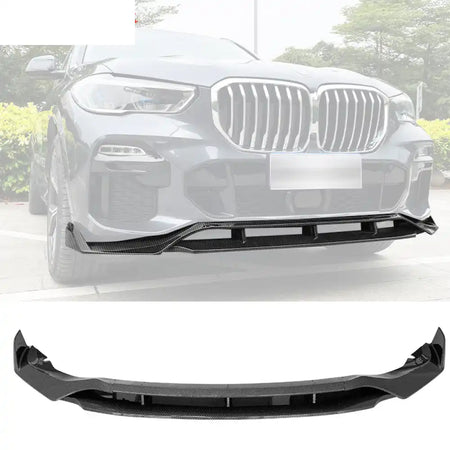 Fits 19-21 BMW G05 X5 M Sport Front Bumper Lip Spoiler 4pc Gloss Carbon Fiber Print
