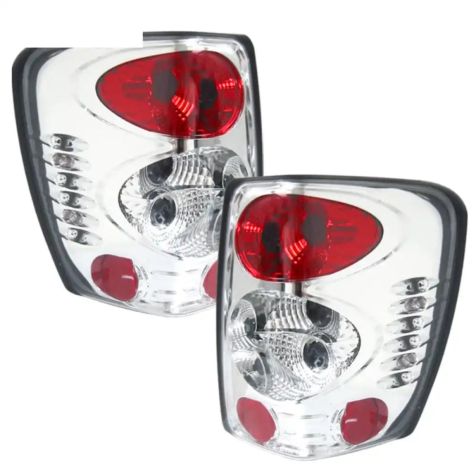 Fits 99-04 Jeep Grand Cherokee Altezza Tail Lights Chrome