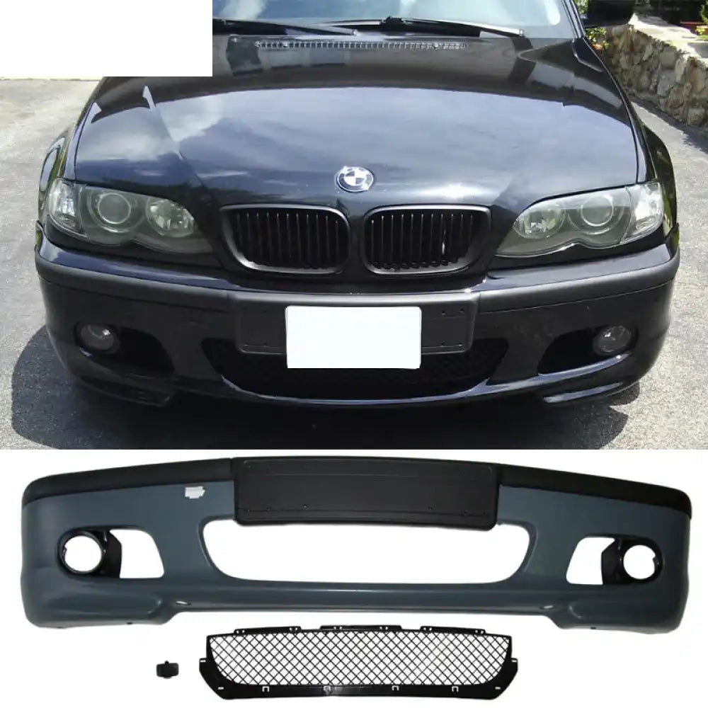 Fits 99-05 BMW E46 M Tech Msport Front Bumper PP + Fog Lights