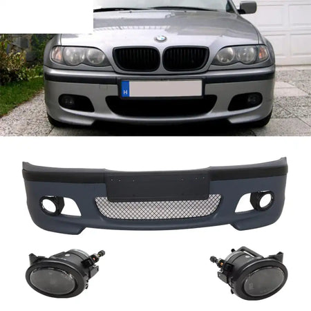 Fits 99-05 BMW E46 M Tech Msport Front Bumper PP + Fog Lights