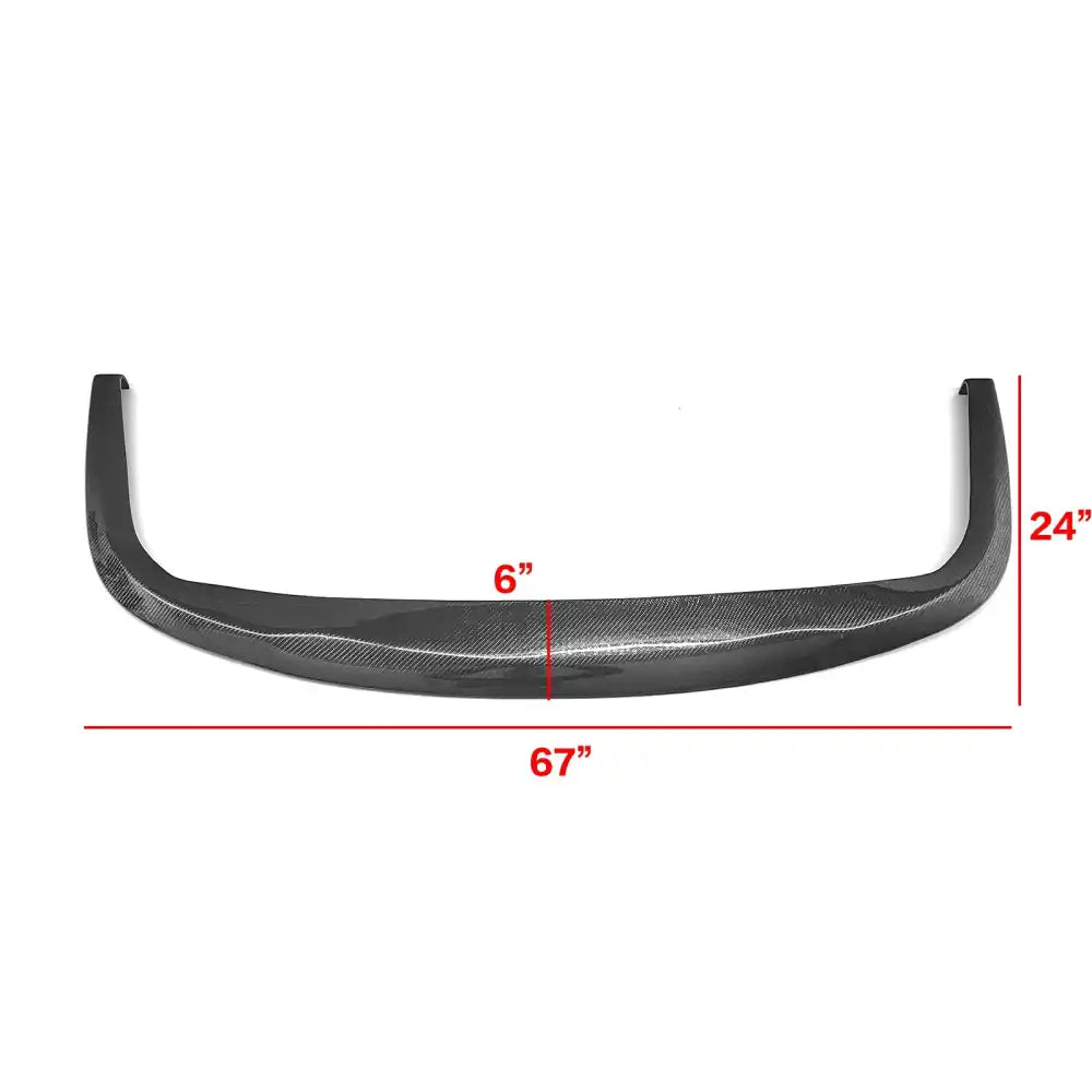 Fits Universal 1PC CS STI Style Carbon Fiber Black Front Bumper Lip
