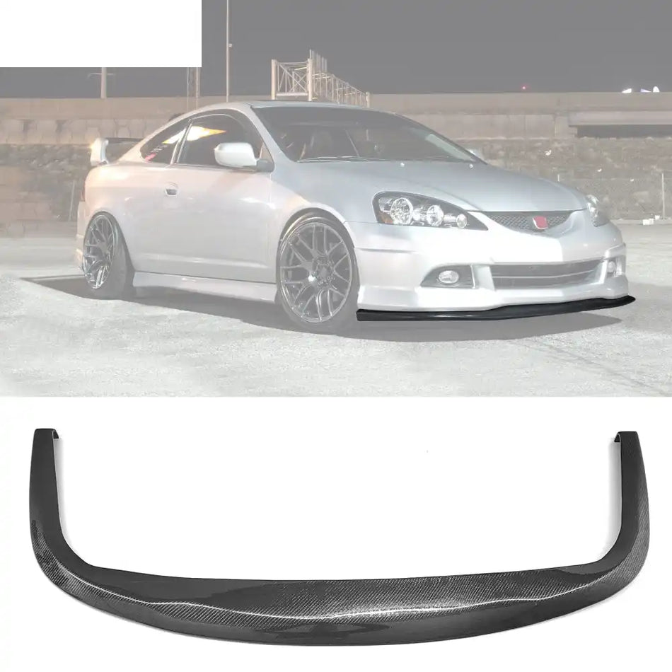 Fits Universal 1PC CS STI Style Carbon Fiber Black Front Bumper Lip