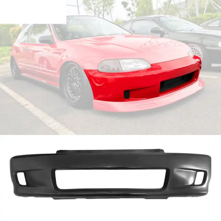 Front Bumper Cover W/ Lip For 1992-1995 Honda Civic Whitecrow WC Style
