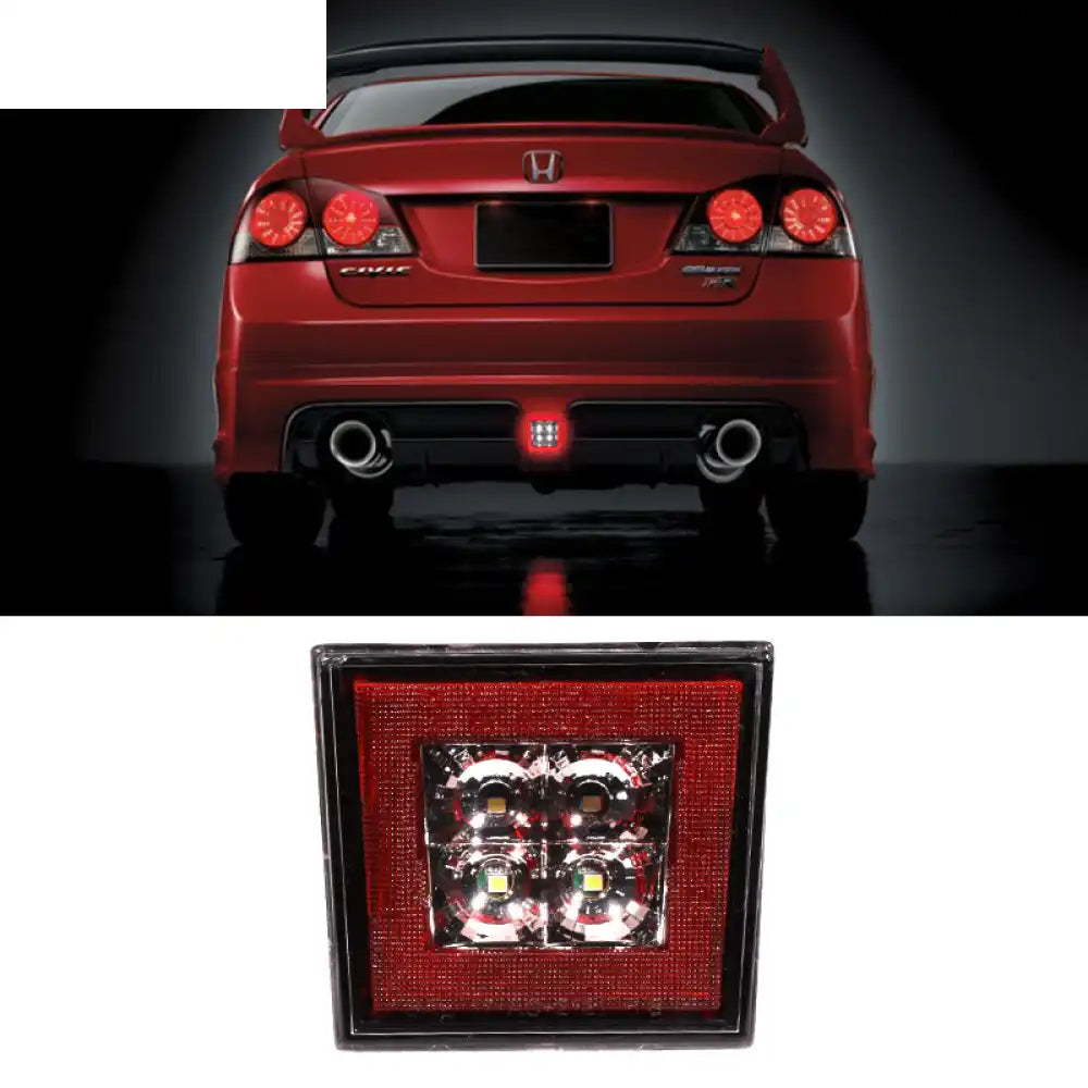 Universa Square Red LED Rear Tail Third 3RD Brake Lights