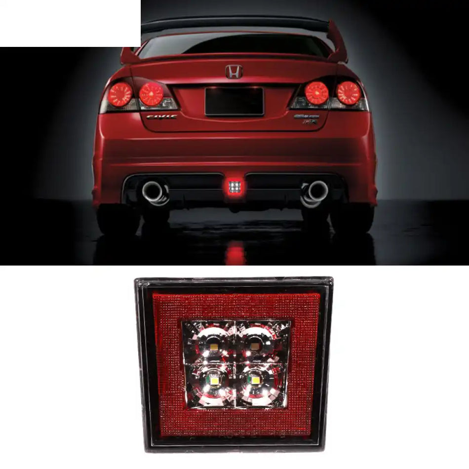 Universa Square Red LED Rear Tail Third 3RD Brake Lights