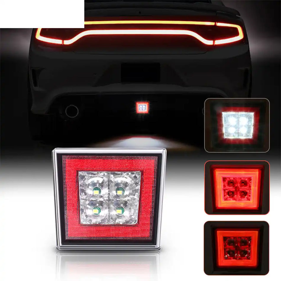 Universa Square Red LED Rear Tail Third 3RD Brake Lights