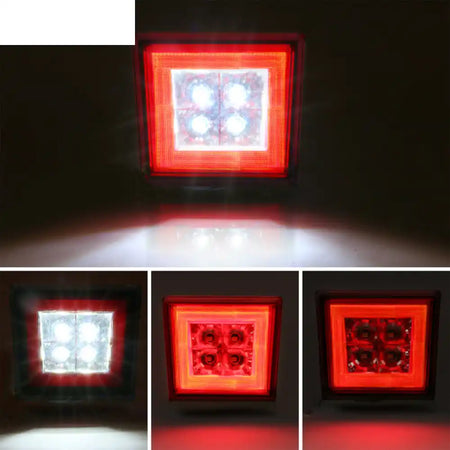 Universa Square Red LED Rear Tail Third 3RD Brake Lights