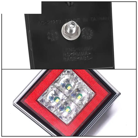 Universa Square Red LED Rear Tail Third 3RD Brake Lights