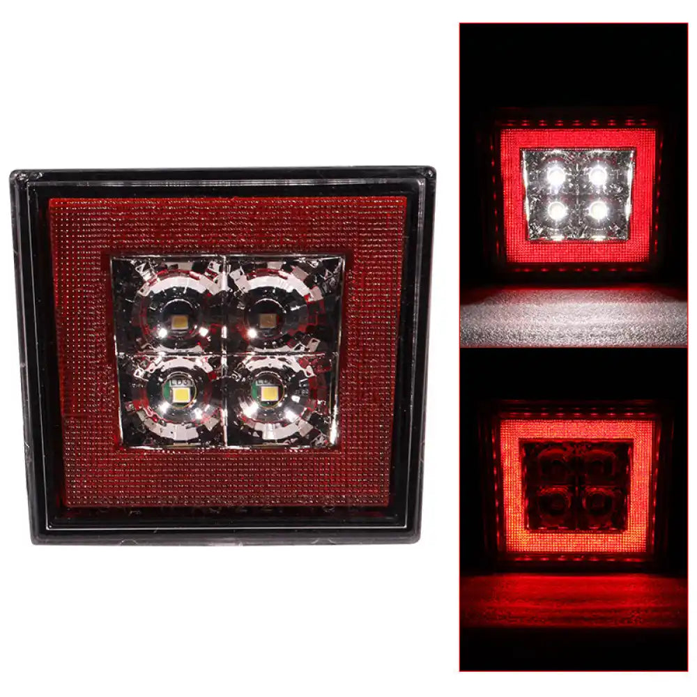Universa Square Red LED Rear Tail Third 3RD Brake Lights