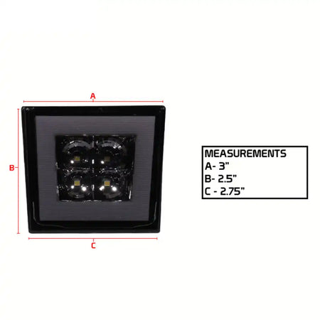 Universa Square Smoke LED Rear Tail Third 3RD Brake Lights
